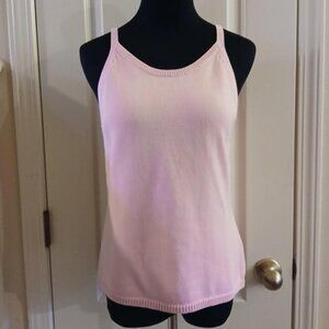 Lauren Ralph Lauren pink knitted 100% cotton tank top camisole size medium